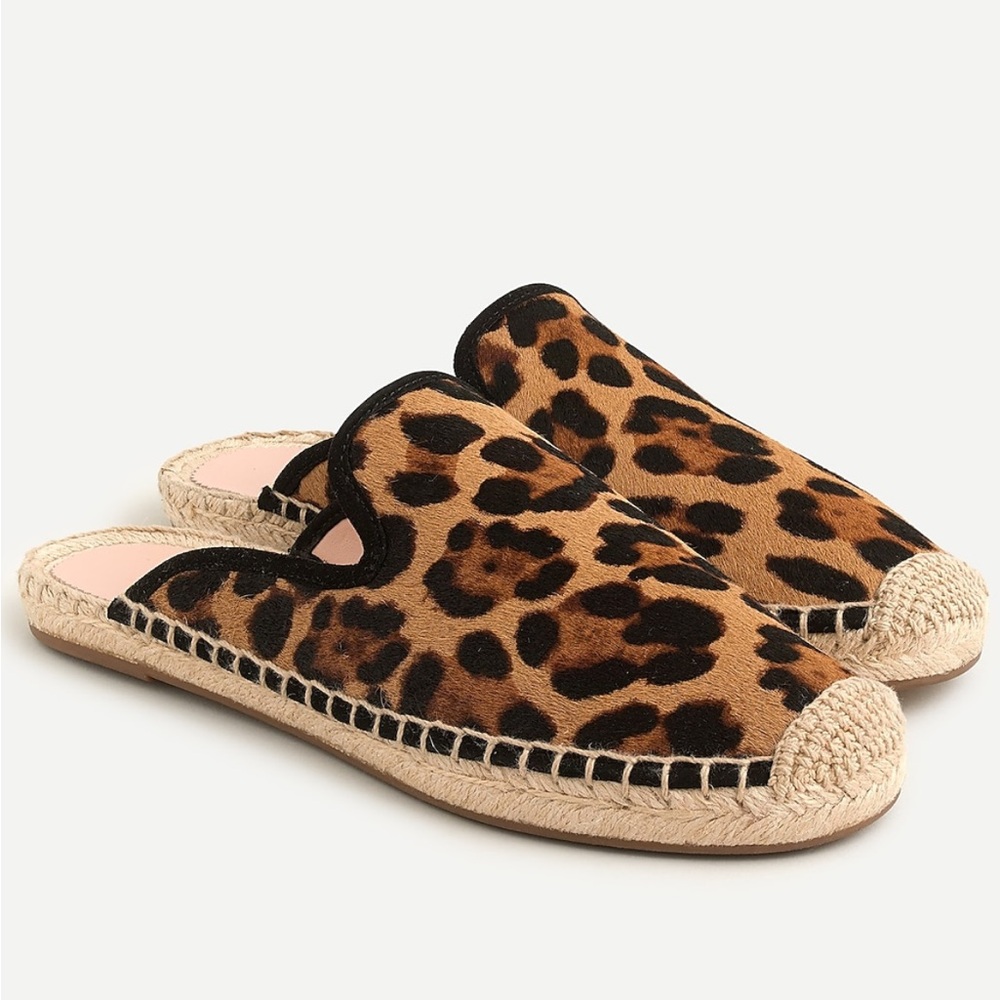 J.crew animal print calf hair espadrille size 10
